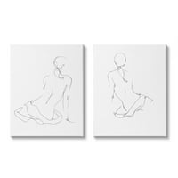 Stupell Industries desene gestuale feminine design minimalist de linii curbate de Ethan Harper, piesă, 16 20