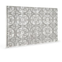 Innovera D panouri de perete din PVC 3D, argint Empire, 18,5 24,3