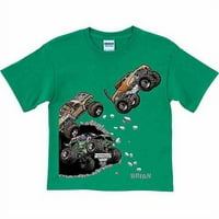 Tricou Personalizat Pentru Băieți Monster Jam Breakout, Verde