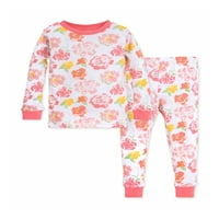 Burt ' s Bees Baby Baby Girl & Toddler Girl Pijamale se potrivesc perfect Pijamale Cu mânecă lungă din bumbac Organic, două seturi