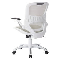 Mobilier pentru casă scaun de birou Riley cu scaun și spătar din plasă albă