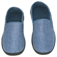 Papuci Deluxe Comfort pentru bărbați din spumă cu memorie, Mărimea 11 - - branț moale din in 120d SBR și talpă din cauciuc-pantofi