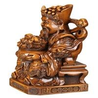 Fengshui Statuile zeului Norocului dețin comoara castron rășină Artware acasă D