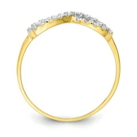 Primal Aur Karat Aur Galben Cubic Zirconia Infinity Ring