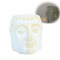 Aromaterapie Alb Ceramic arzător de ulei esențial, suport de lumină de ceai cald Buddha Kt00113