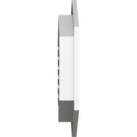 Ekena Millwork 24 W 36 h verticală vârf Gable Vent Pitch: funcțional, PVC Gable Vent w 1 4 plat Trim Cadru