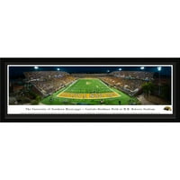 Southern Mississippi Golden Eagle Football-vedere la zona finală, panorame Blakeway NCAA College Print cu cadru selectat și covoraș