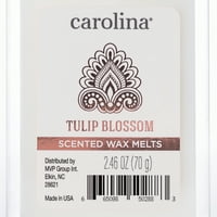 Carolina Candle Tulip Blossom parfumat Wa Melt, Aromaterapie Wa cuburi cu soia Premium WA și parfum ridicat, colecție Wellness,