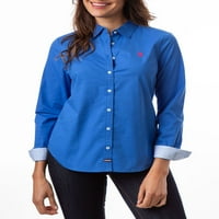 Polo Assn. Bluză Stretch poplin pentru femei