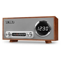 Victrola Bluetooth Digital Clock Stereo cu Radio FM și încărcare USB