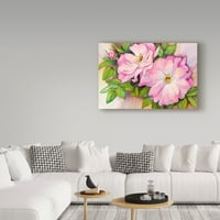 Marcă comercială Fine Art 'Wild Roses' Canvas Art de Joanne Porter