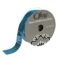 Offray 7 8 Turcoaz Sequin Trim, Yards, Fiecare