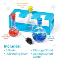 hand2mind Starter știință balon de măsurare Set, pahare de Plastic pentru copii, echipamente de laborator științific, jucării