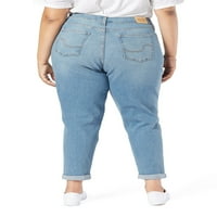 Semnătura lui Levi Strauss & Co. Femei Plus Dimensiune patrimoniu la mijlocul naștere Slim Fit Boyfriend Jeans