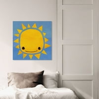 Wynwood Studio astronomie și spațiu Wall Art Canvas printuri 'soare' soare-galben, albastru