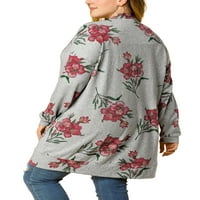 Chilipiruri unice femei Plus Dimensiune florale ușoare deschise față tricot Cardigan