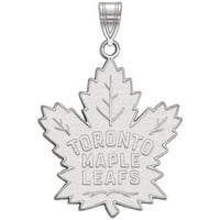 LogoArt 14K aur alb NHL LogoArt Toronto Maple Leafs XL pandantiv