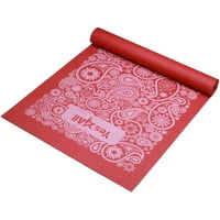 Yes4All premium PVC imprimate Design Yoga Mat Paisley Punch roșu