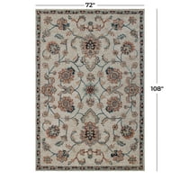 DecMode living dreptunghi Floral zona traditionala covor, rugina, 6' 9', - bucata