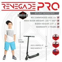 Madd Gear Renegade Pro 19.5 5 Pro Scooter - Negru Alb-Unisex