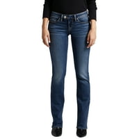 Silver Jeans Co. Femei marți Low Rise Slim Bootcut blugi, talie dimensiuni 24-36