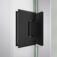 DreamLine Unidoor-LS 46-in. W în. H ușă de duș cu balamale fără ramă cu L-Bar în negru satinat