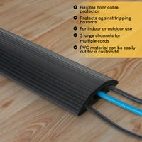 Capac Cablu Podea-Ft Negru Conductă Cablu Protector