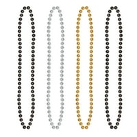 Beistle Revelion negru, auriu și argintiu Margele de plastic favoruri de petrecere, 4 buc