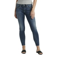 Silver Jeans Co. Blugi Skinny pentru femei Britt Low Rise, dimensiuni talie 24-36