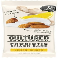 Cultură Snacking Lamaie Ghimbir Probiotice Snack Bar 1. oz