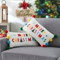 Timp de Vacanță Crăciun fericit perne decorative lombare, 9x, număr pe pachet