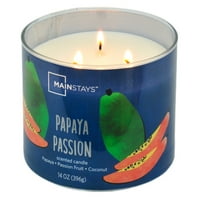 Piloni Papaya Passion 3-Lumânare Fitil, Uncie