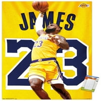 Los Angeles Lakers - LeBron James Poster Premium și Poster Mount Bundle Poster