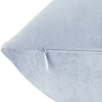 Clara Clark Plush Solid decorative microfibră pătrat arunca perna acoperi cu Arunca perna insera pentru canapea, Ice Blue, 18