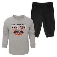 Cincinnati Bengals Inf Tod băiat LS fleece Pantaloni Set 9K1I2FGE 4T