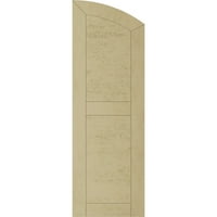 Ekena Millwork 15 W 54 H Timberthane chiparos Pecky două panouri plate egale w obloane eliptice de sus Fau din lemn, bronz amorsat
