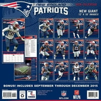 Turner New England Patriots 12 12 Calendarul De Perete Al Echipei
