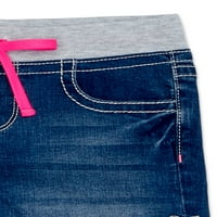 Șapte Fete Neon Tie Talie Jean Roll Manșetă Pantaloni Scurți, Dimensiuni 7-16