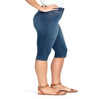 Gloria Vanderbilt femei Plus Dimensiune confort curbați Skinny Skimmer pantaloni scurți