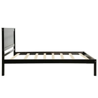 Cadru de pat cu platformă completă din lemn cu tăblie, cadru de pat de dimensiuni mari, fundație pentru saltele de sprijin din