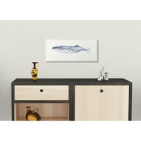 Stupell Home Decor Collection Balenă Cu Cocoașă Acuarelă Ilustrare Artă De Perete