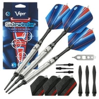 Viper Sidewinder Tungsten moale vârful Darts rechin Fin baril grame și Casemaster selectați Negru Nailon Darts caz