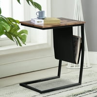 Masă laterală industrială simplă, masă mobilă pentru gustări pentru măsuță de cafea sau tabletă pentru Laptop, tobogane lângă
