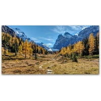 Marcă comercială Fine Art 'Larch Forest in Autumn' Canvas Art de Pierre Leclerc