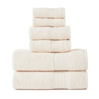 Trident set de prosoape de baie din bumbac cu imprimeu solid moale și Pluș, lenjerie albă