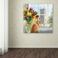 Marcă comercială Fine Art 'Cat At Window' Canvas Art de la Macneil Studio