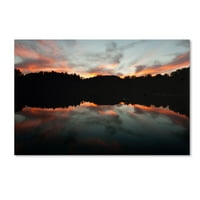 Marcă comercială Fine Art Kendal Lake Sunset artă pe pânză de Kurt Shaffer