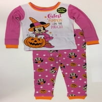 Halloween Minnie Mouse Toddler Fata Maneca Lunga Bumbac Confortabil Se Potrivesc Pijamale, Set De 2 Piese