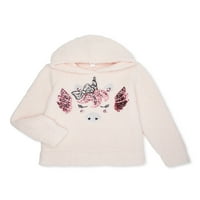Miss Chievous Fete 4-Sequin Critter Pluș Sherpa Pulover Hoodie