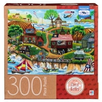 Artistul Cheryl Bartley - puzzle pentru adulți din 300 de piese-Mermaid Village by the Sea